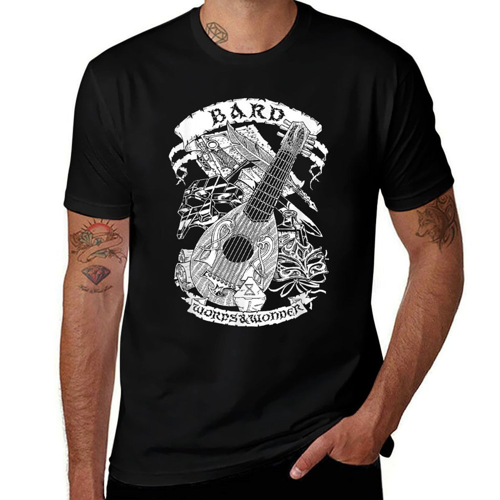 Fantasy RPG - Bard  Heathered Texture T-Shirt