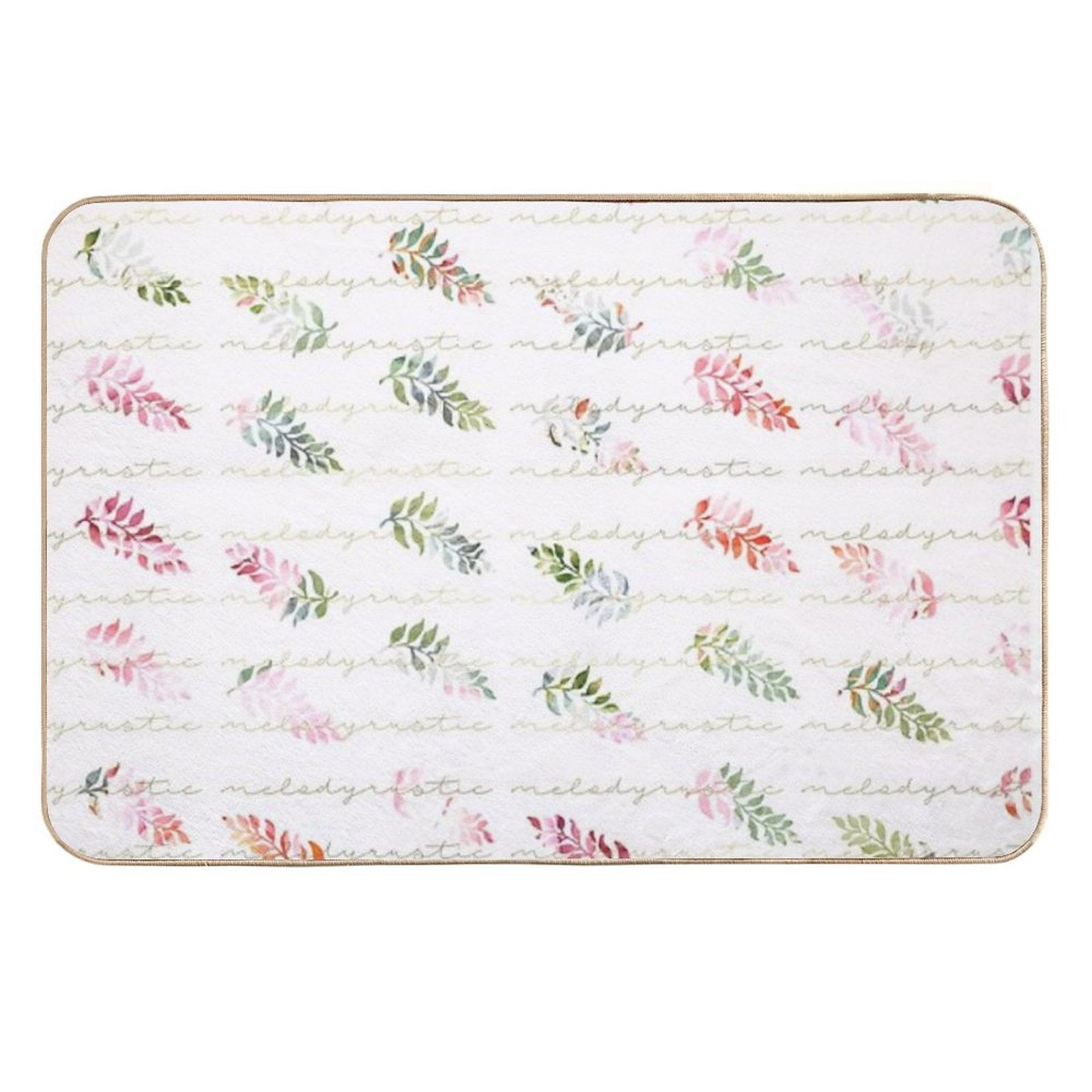 Romantic Background with Flowers  Slip-Resistant Bath Mat