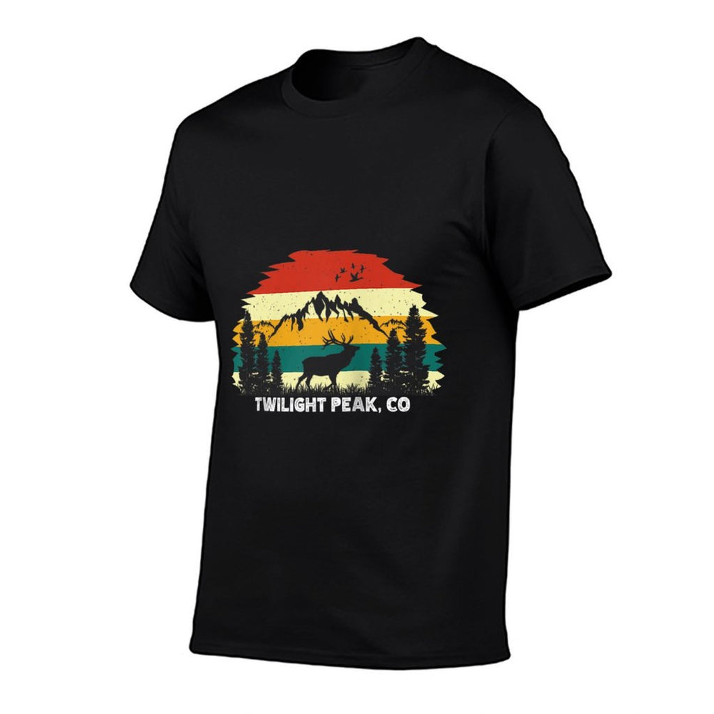 Twilight Peak, CO Mountain Hiking Nature Outdoor Camping Raglan Baseball  Fade-proof Color T-Shirt