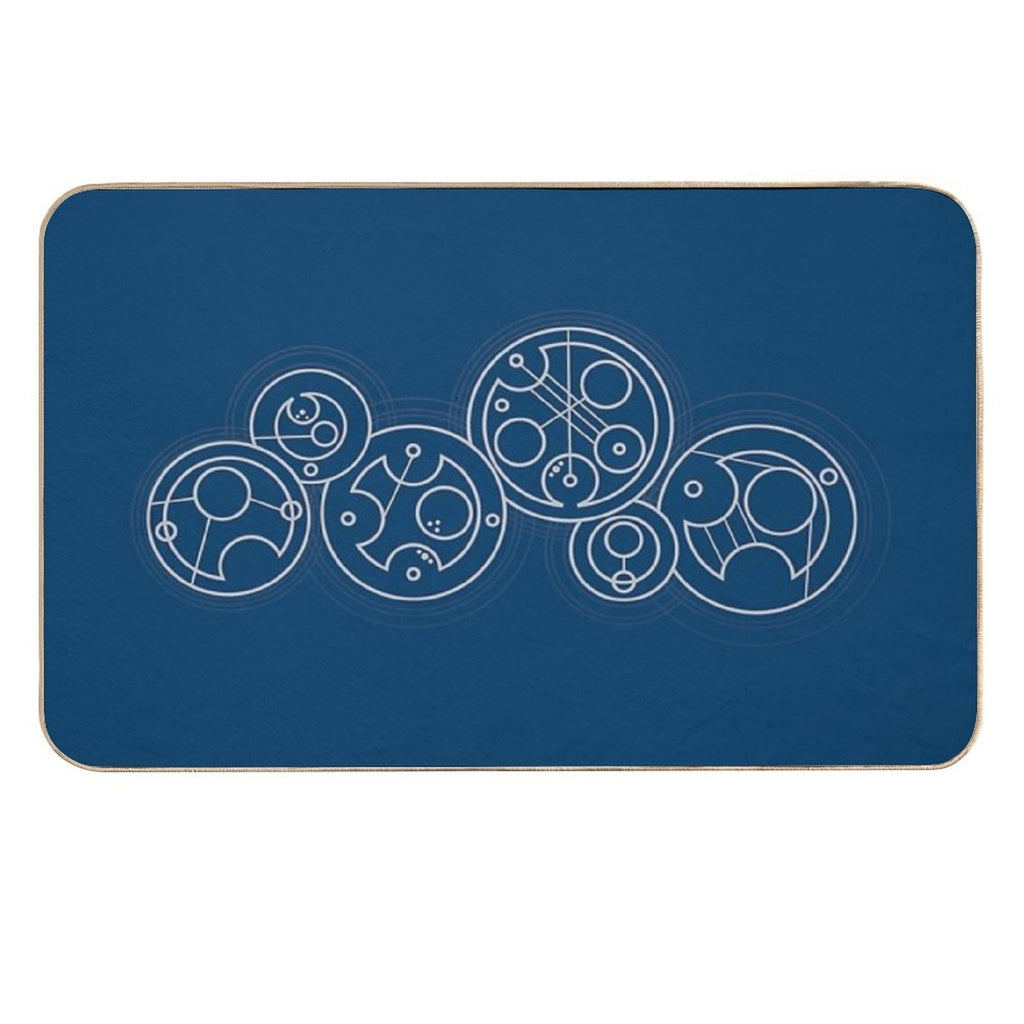 Space, Time, Dimensions, And Their Relativity - Silver  Non-Slip Bath Mat