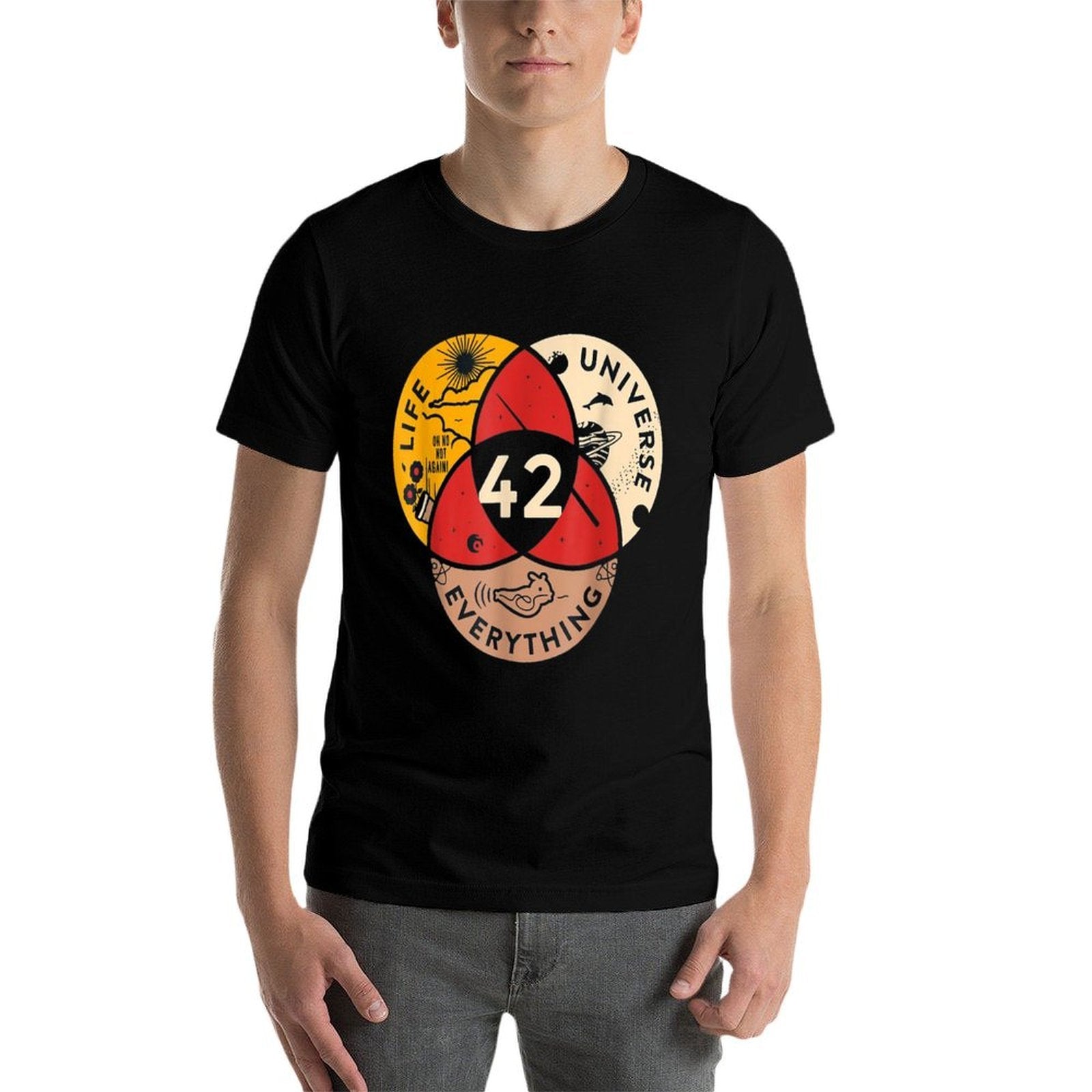 42 Answer To Life Universe And Everything Science Vintage  High-quality Stitching T-Shirt