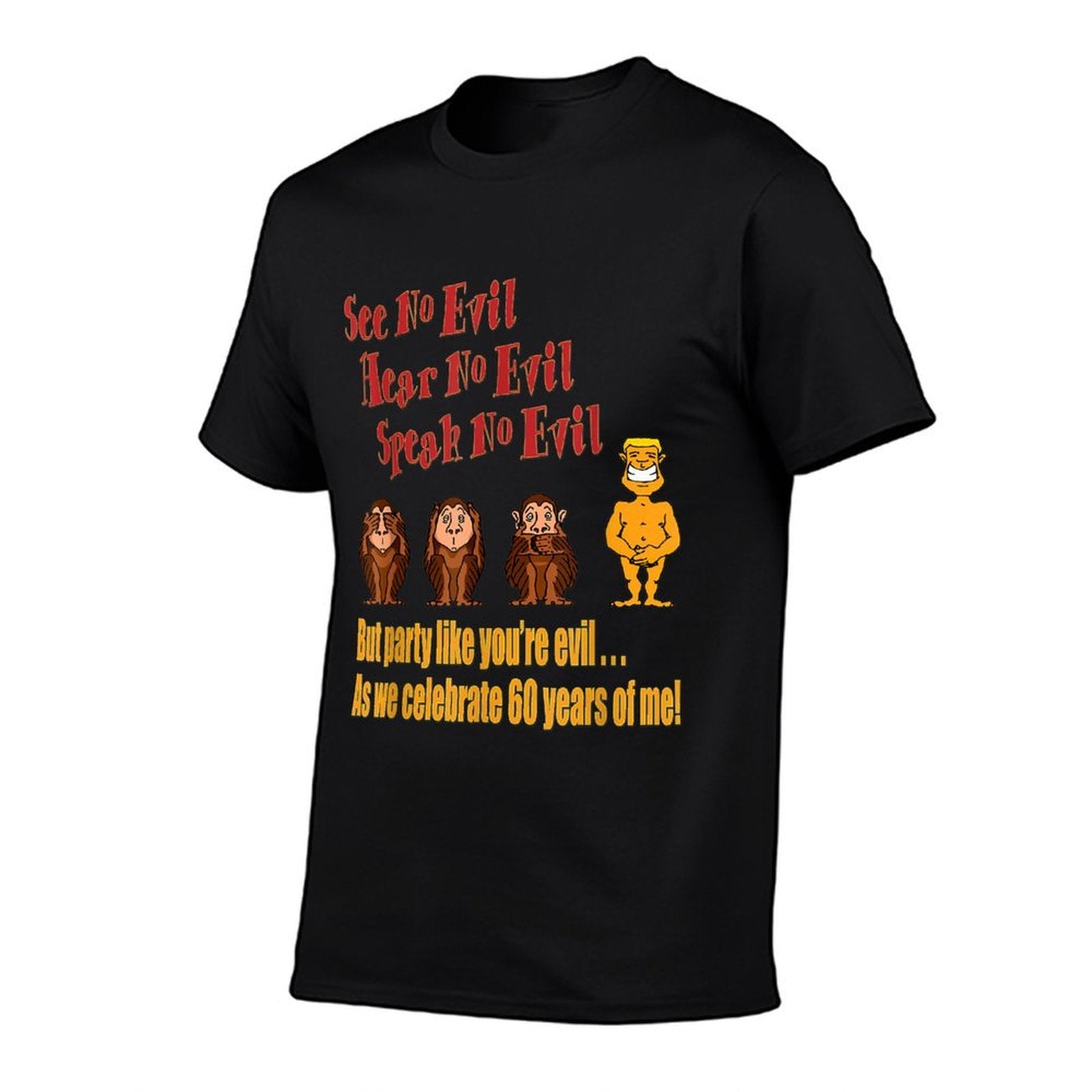 Funny 60th Birthday Party - Fun 60th Birthday Monkey  Tagless Design T-Shirt