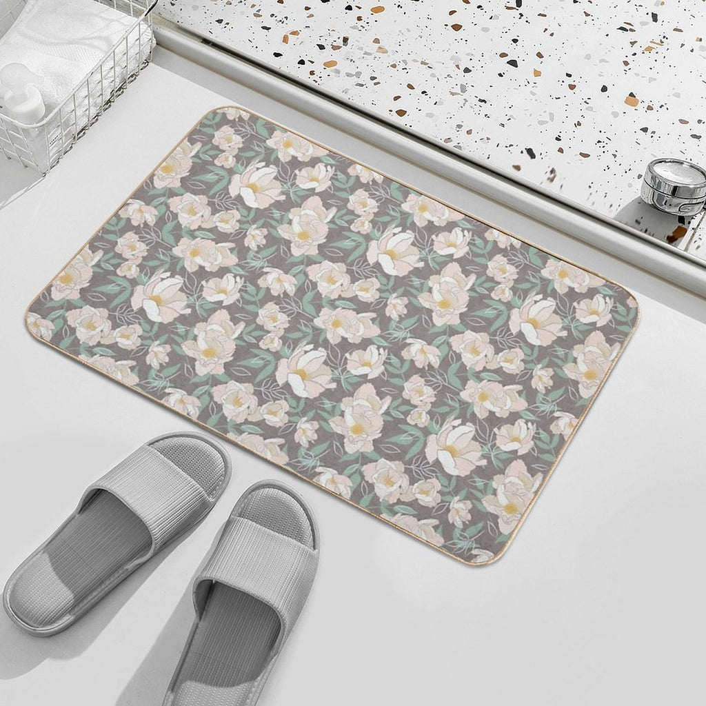 Peonies on Purple  Pet-Safe Bath Mat