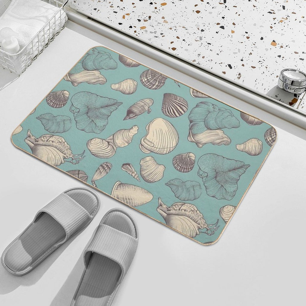 Shells Design  Fade-Resistant Bath Mat