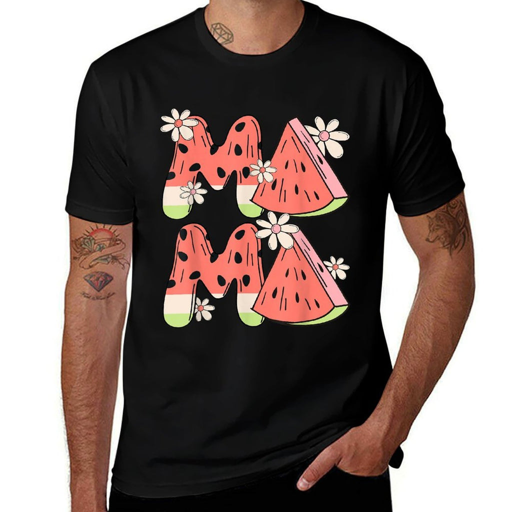 Mama Watermelon Funny Summer Fruit Great Mothers Day  Eco-friendly Material T-Shirt