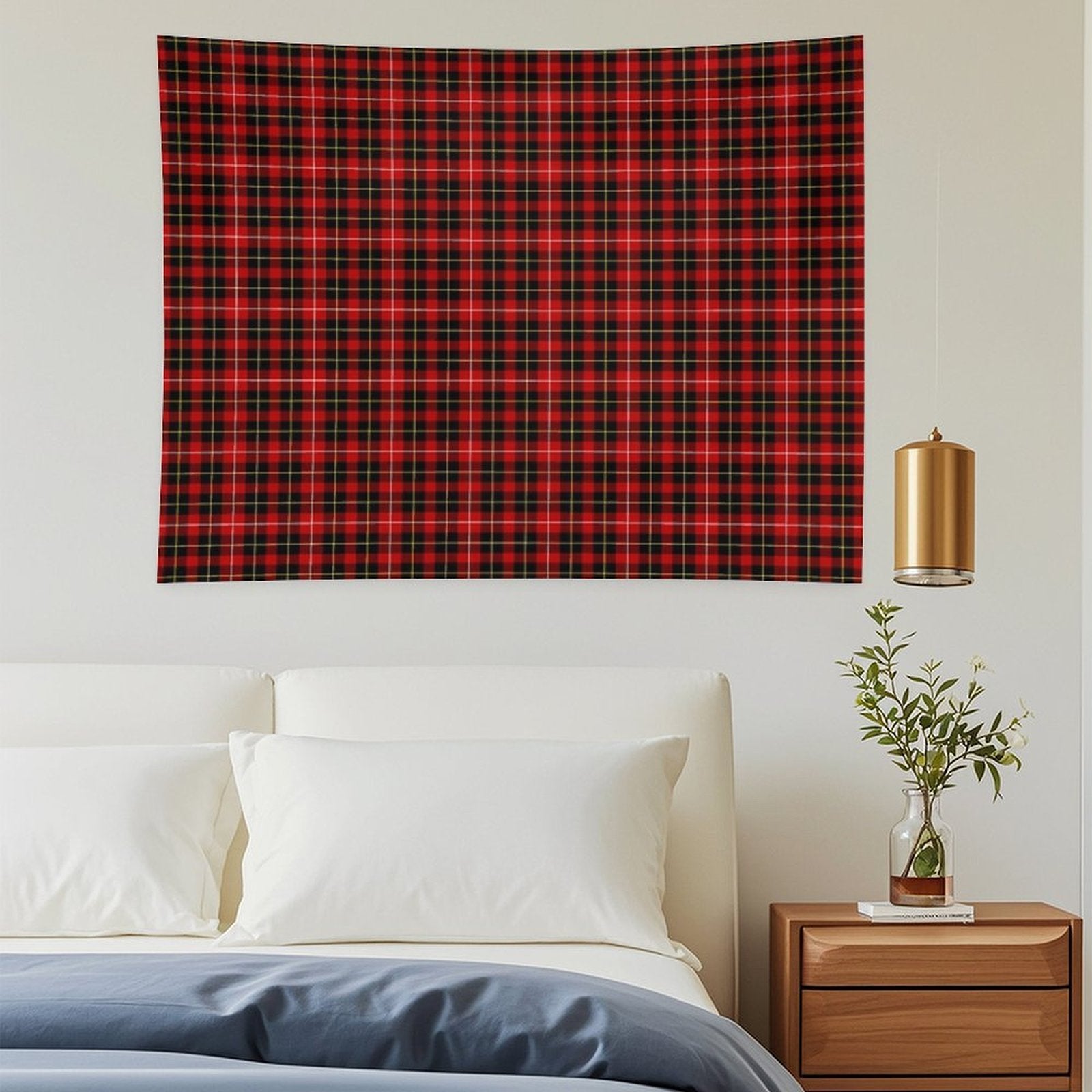 O'Connell Tartan Red And Black Irish Plaid Tapestry