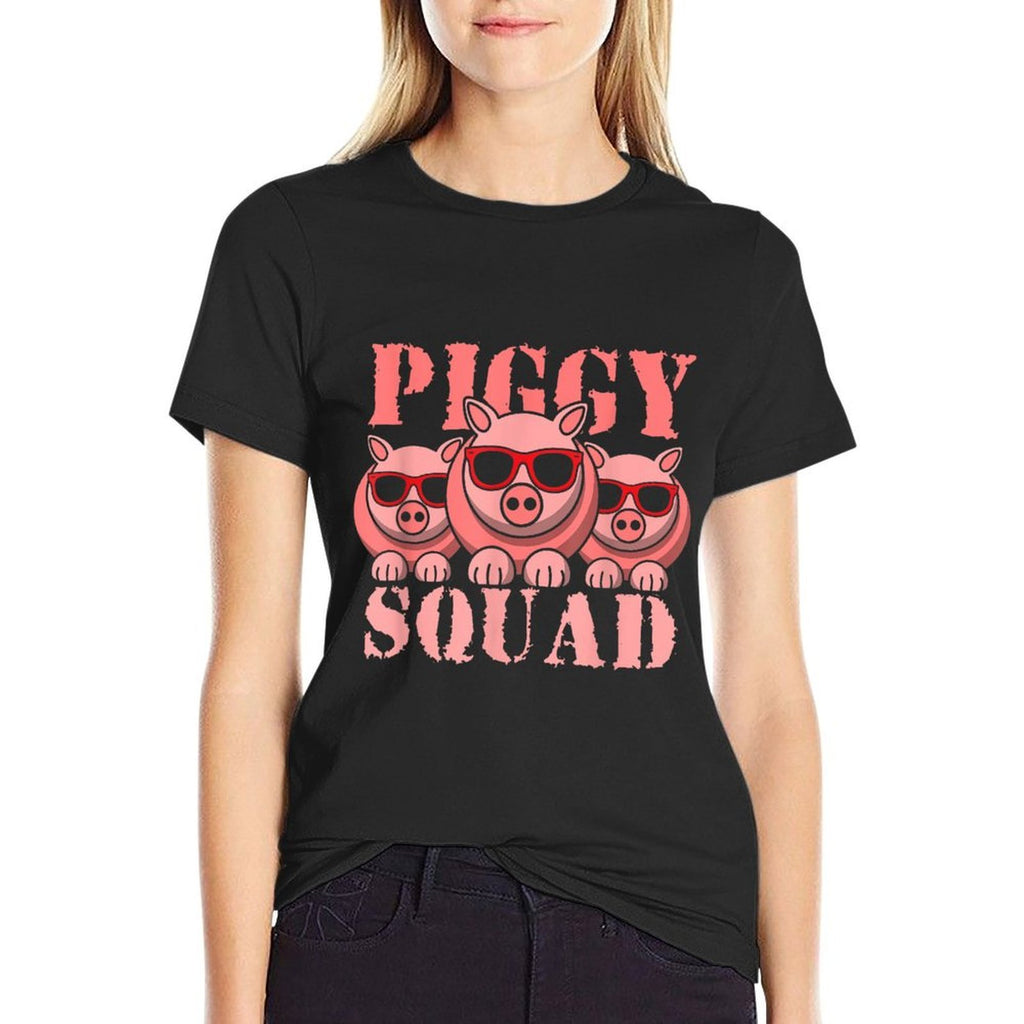 Pigs Lover Pink Animal Piggy Squad Funny Gift Idea for Men  Versatile T-Shirt