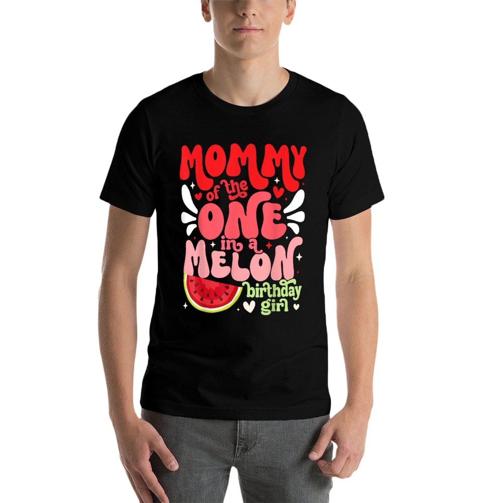 Mommy of The One In A Melon Birthday Girl Watermelon First  Classic T-Shirt