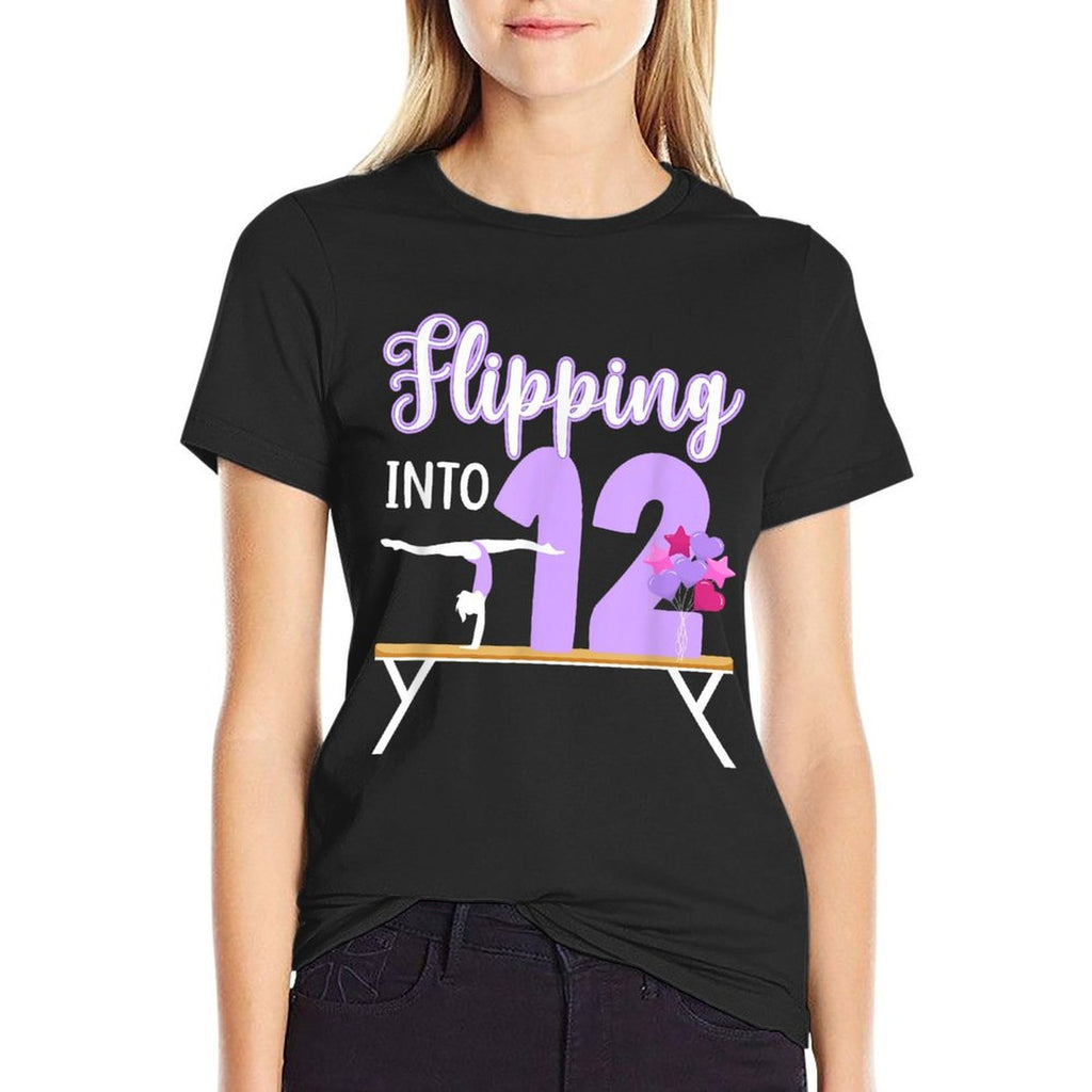 12th Gymnastics Birthday Twelve Year Old Gymnast Girl  Summer-ready Fabric T-Shirt