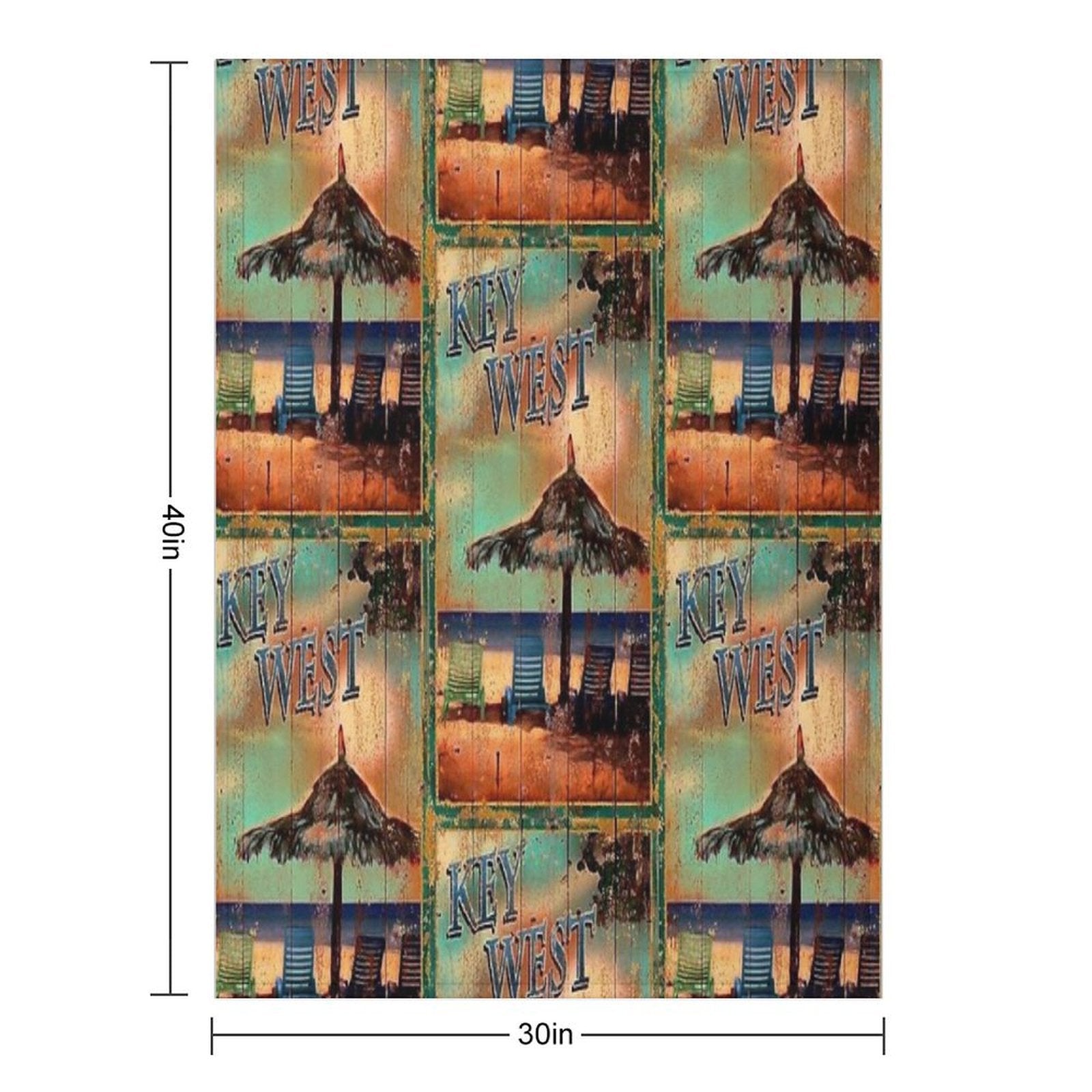 KEY WEST FLORIDA VINTAGE SIGN Anti-pilling Throw Blanket