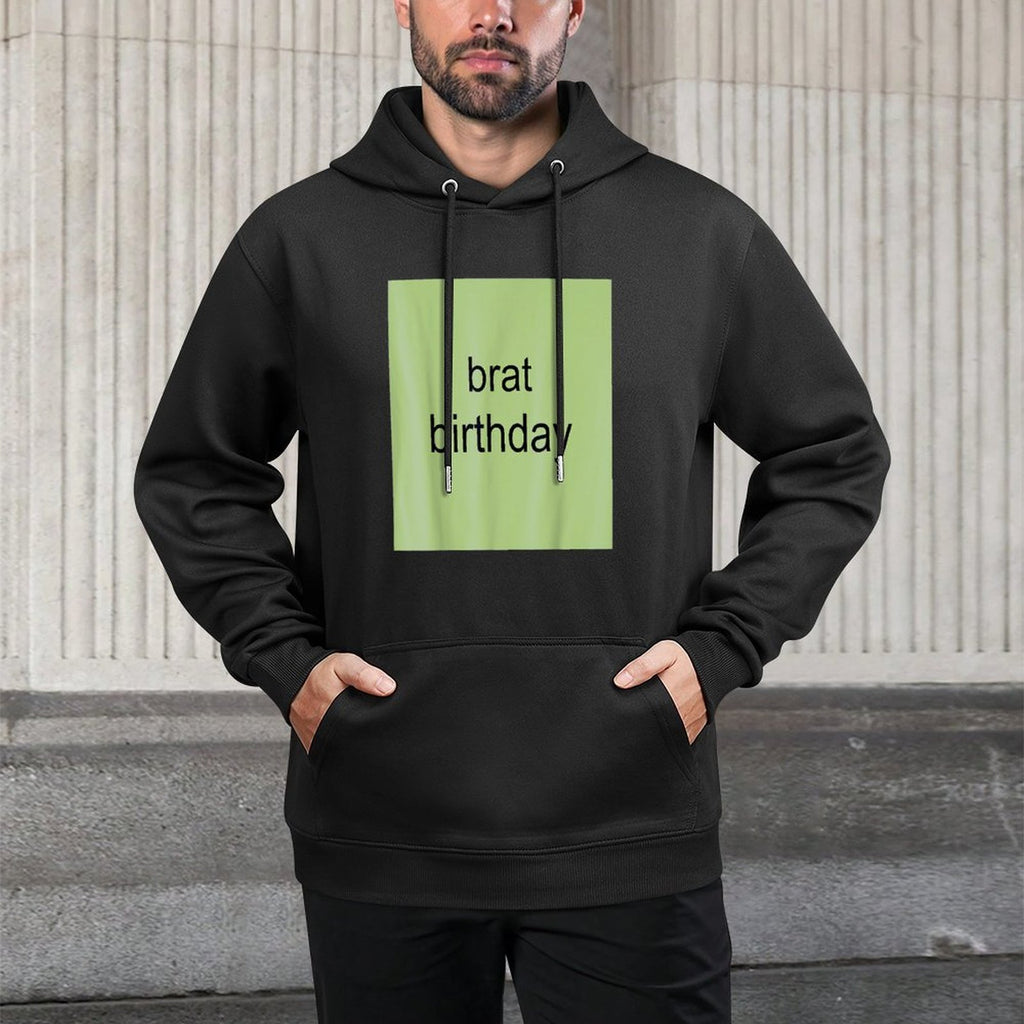 Brat Birthday Green Funny Meme Gen Z Adult Youth Women Men Medium-Weight Fabric Hoodie