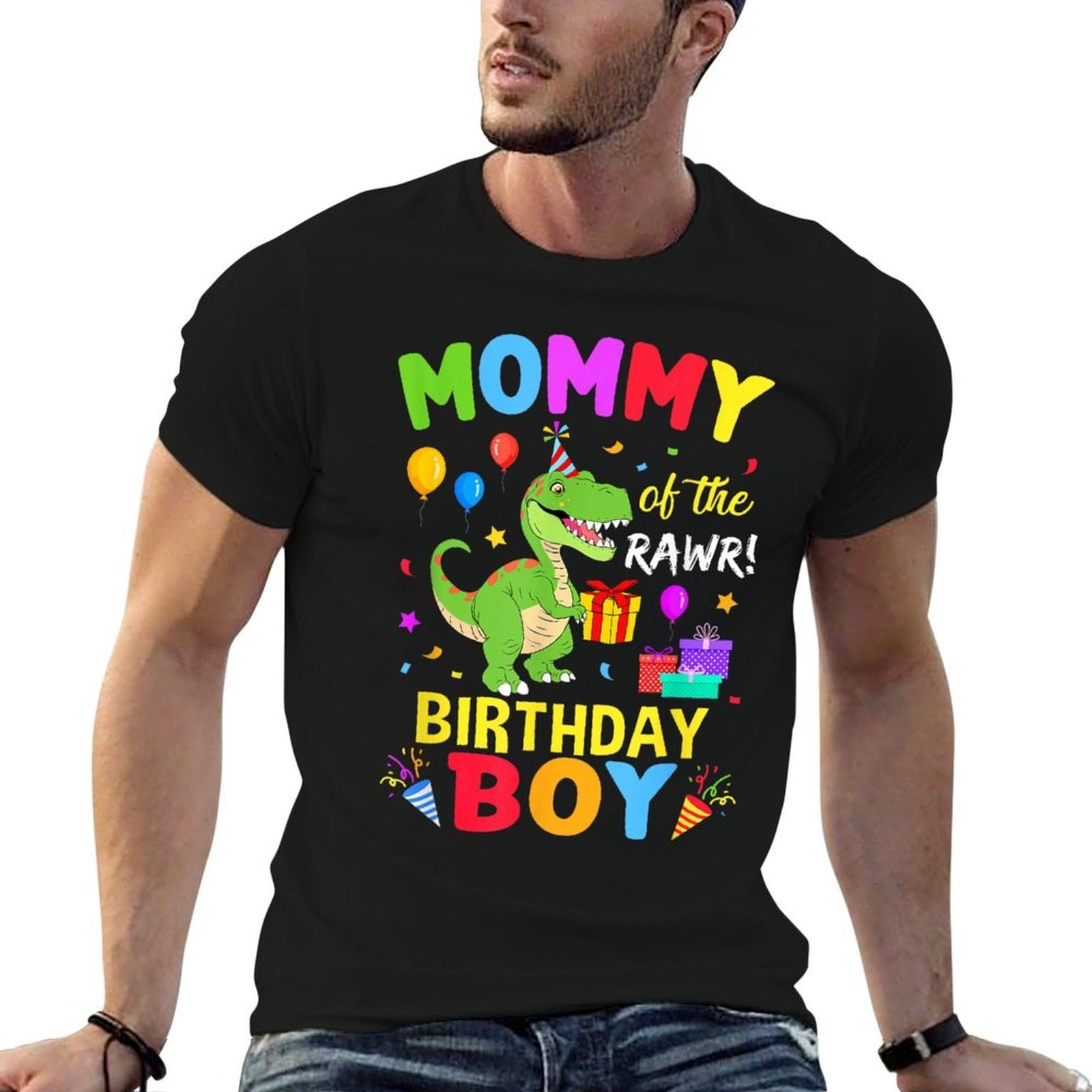 Mommy Of The Birthday Boy T-Rex Funny Dinosaur Boy Party  Affordable Price T-Shirt