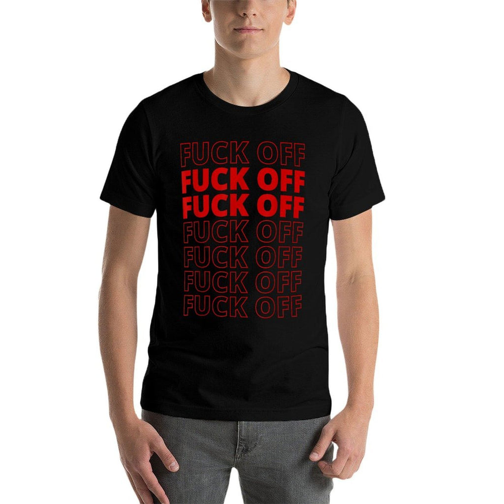 Funny Fuck Off Aesthetic Red Modern Meme Design  Odor-resistant T-Shirt