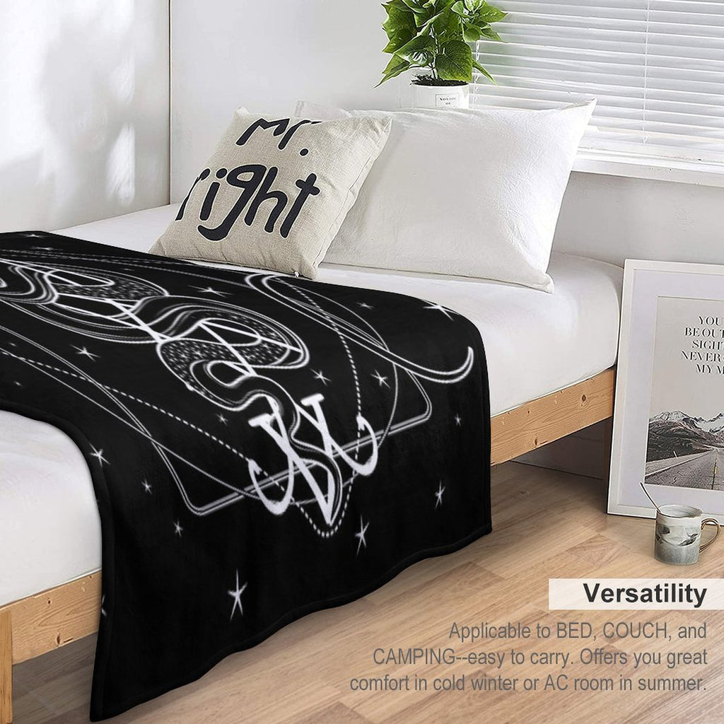 Two-headed Snake And The Sigil of Lucifer Multi-functional Throw Blanket