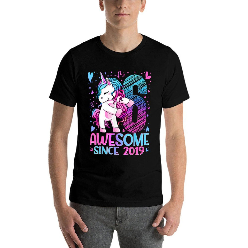 6 Year Old Unicorn Gifts For Girls 6th Birthday Girl Party  Polyester Blend T-Shirt
