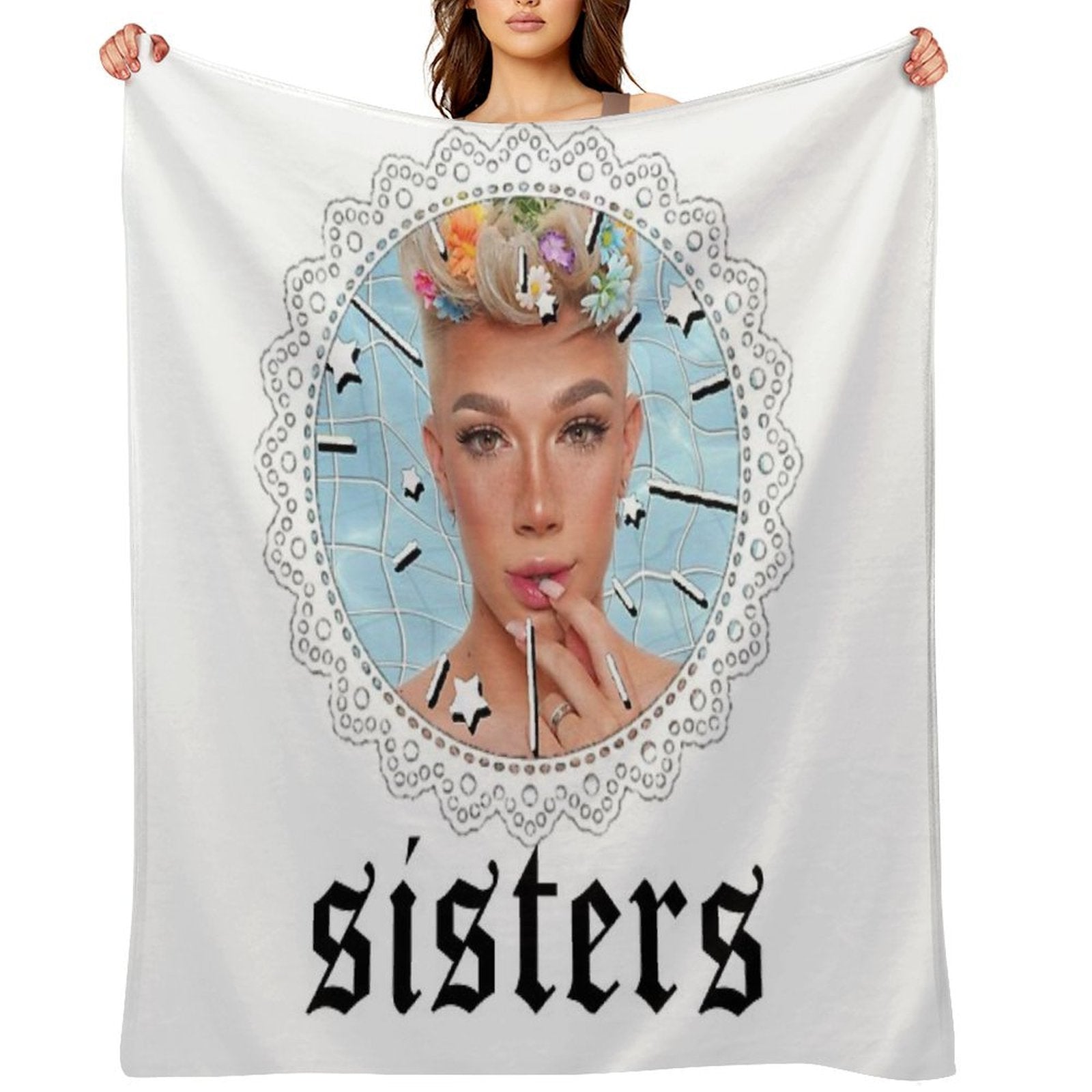 James Charles Sisters Easy Care Throw Blanket