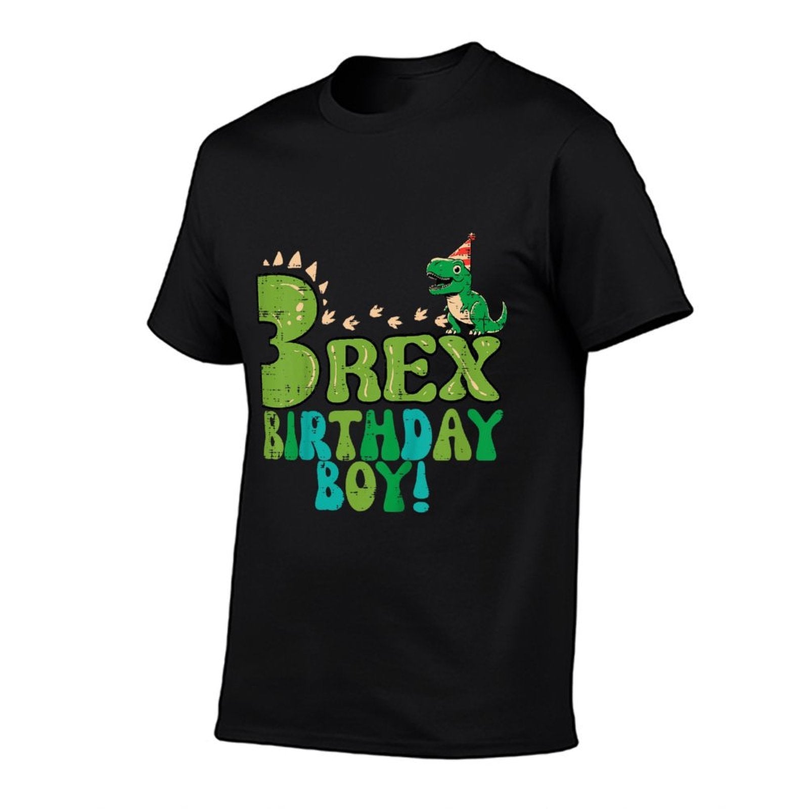 Kids 3 Rex Birthday Boy Dino 3rd Year Old Bday Party Boys Kids  Cotton T-Shirt