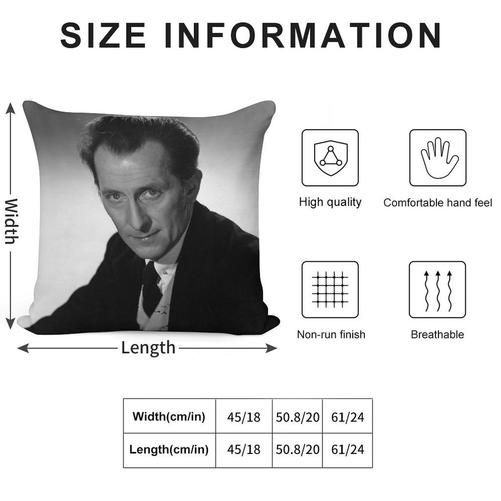 The  Peter Cushing Cushion Soft Easy Maintenance Throw Pillow