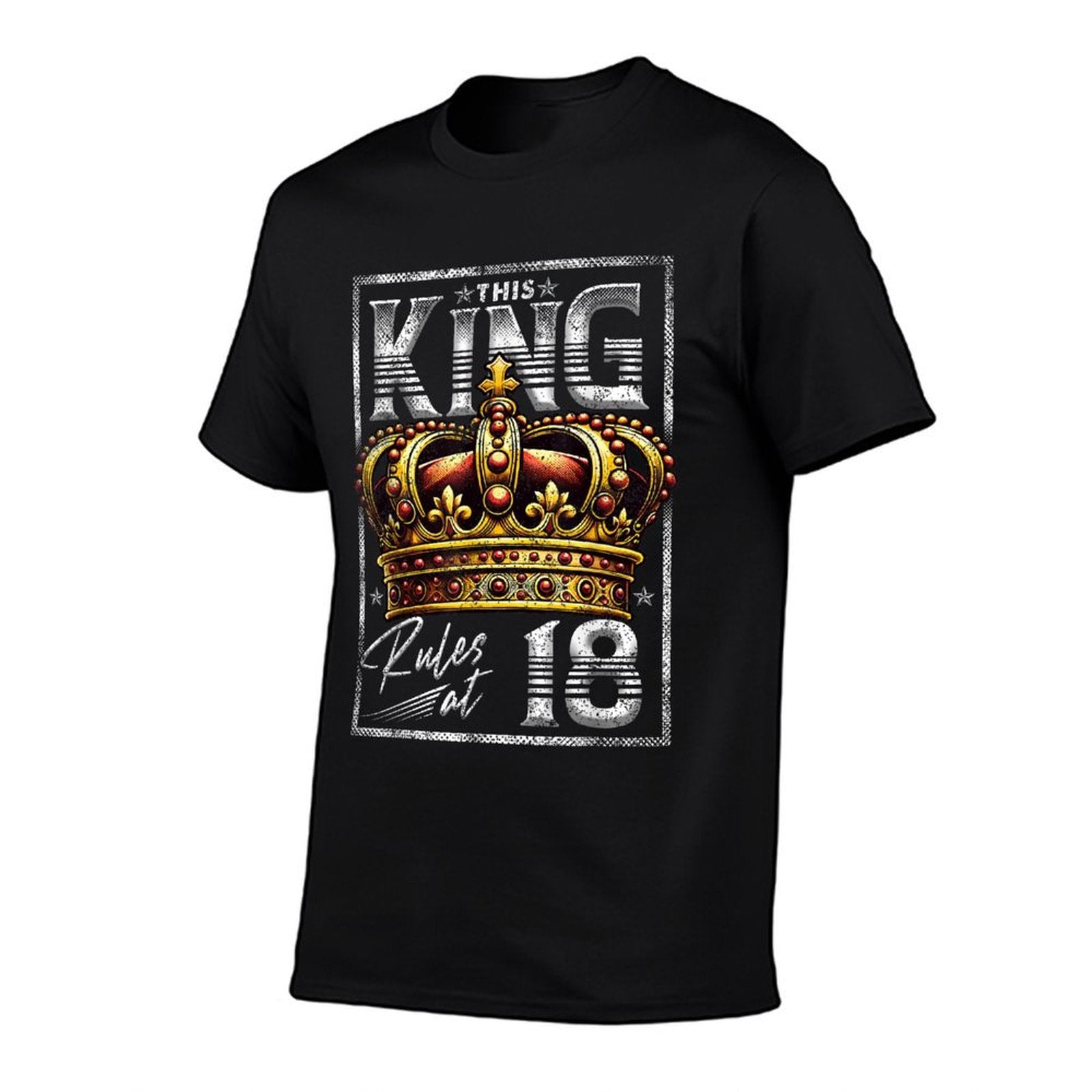 This King Rules at 18 18 Year Old Gifts 18th Birthday  Trendy Pattern T-Shirt