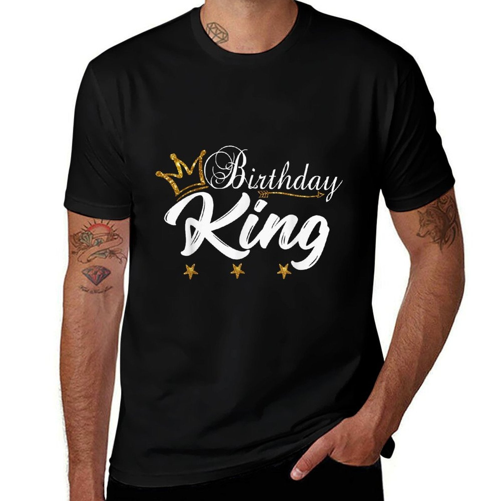 Birthday King Gold Crown For Boys And Men  Vintage-inspired T-Shirt