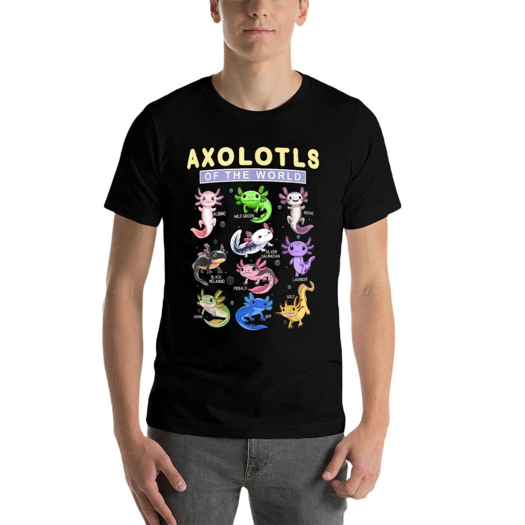 Funny Axolotls Of The World Cute Kawaii Axolotl  Odor-resistant T-Shirt