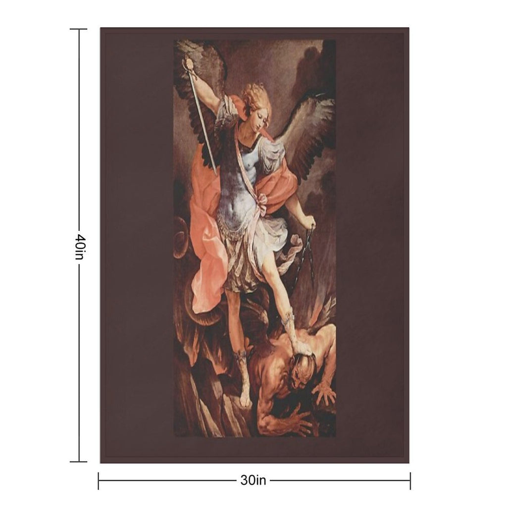 St Michael The Archangel (San Miguel Arcangel ) Guido Reni Sustainable Throw Blanket