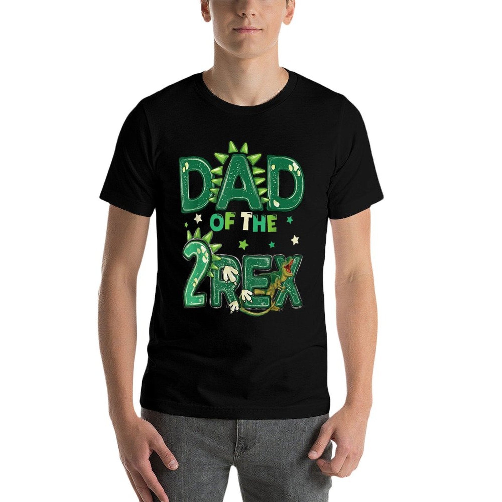 Dad Of The Two Rex Birthday Dinosaur Family Matching  Affordable Price T-Shirt