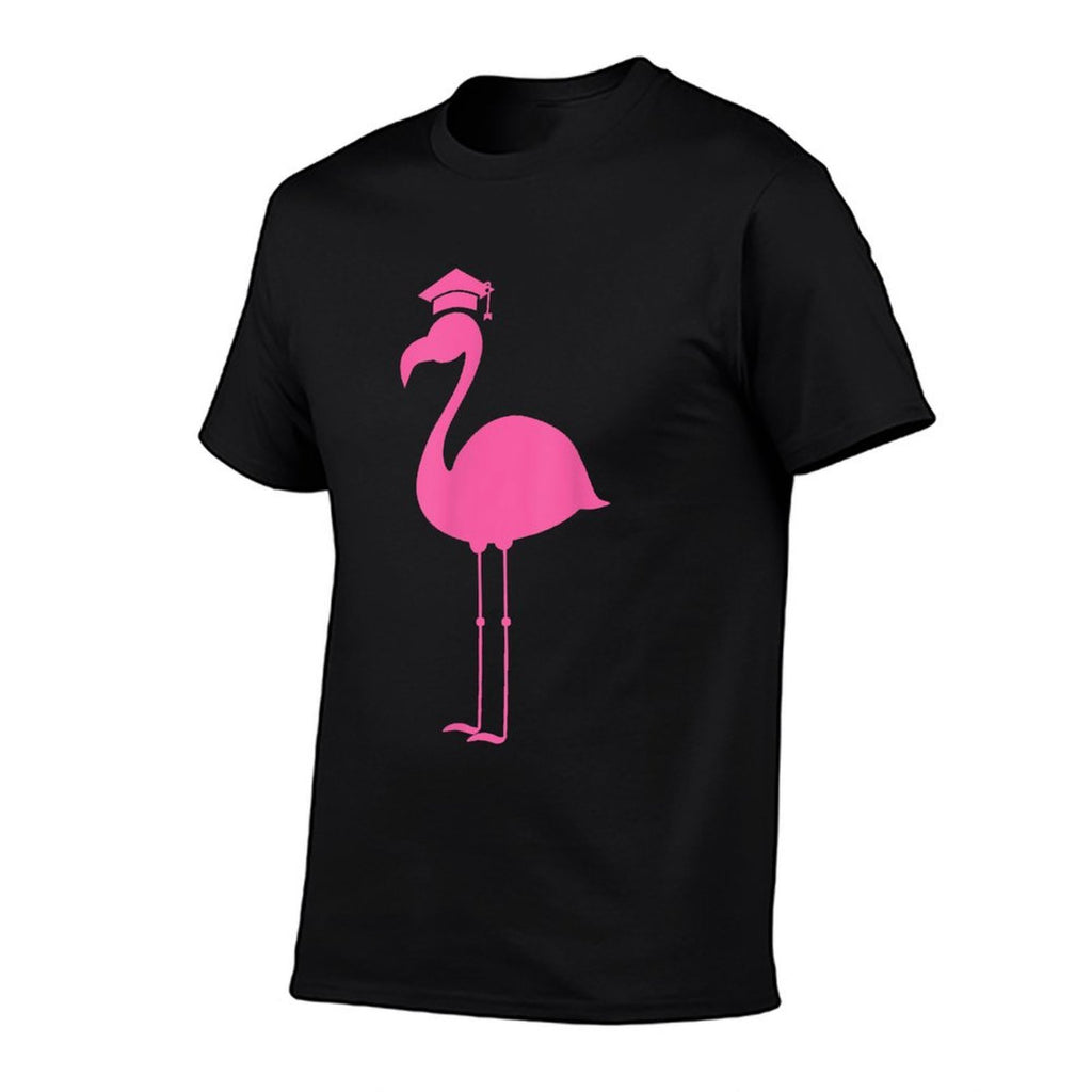 Graduate Cute Pink Flamingo Graduation  Wrinkle-resistant T-Shirt