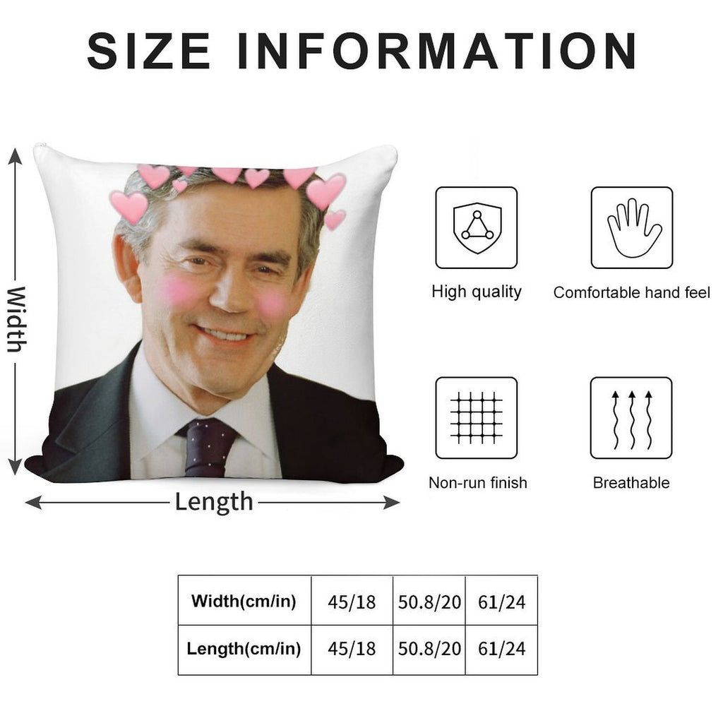 Soft Gordon Brown Soft Luxury Feel Throw Pillow