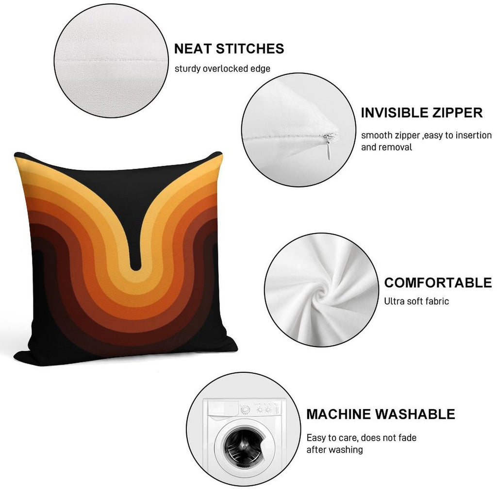 Retro Wave Soft Gift Ready Throw Pillow