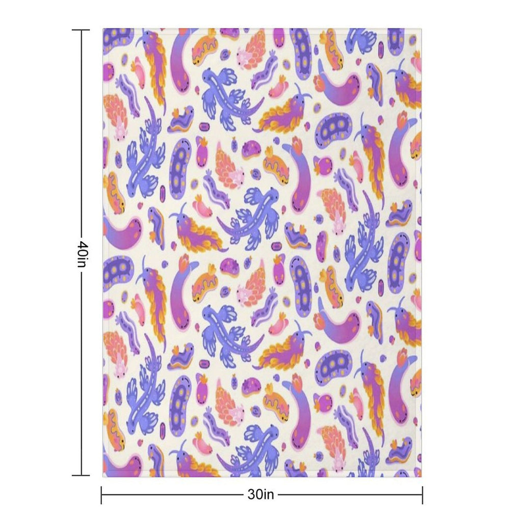 Sea Slug - Pastel Shrink-resistant Throw Blanket