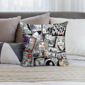 Peyton's Artwork Collage Soft Reinforced Edging Throw Pillow