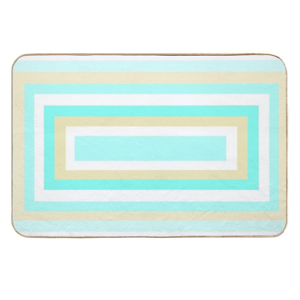 Blue Teal Aqua  Slip-Resistant Bath Mat