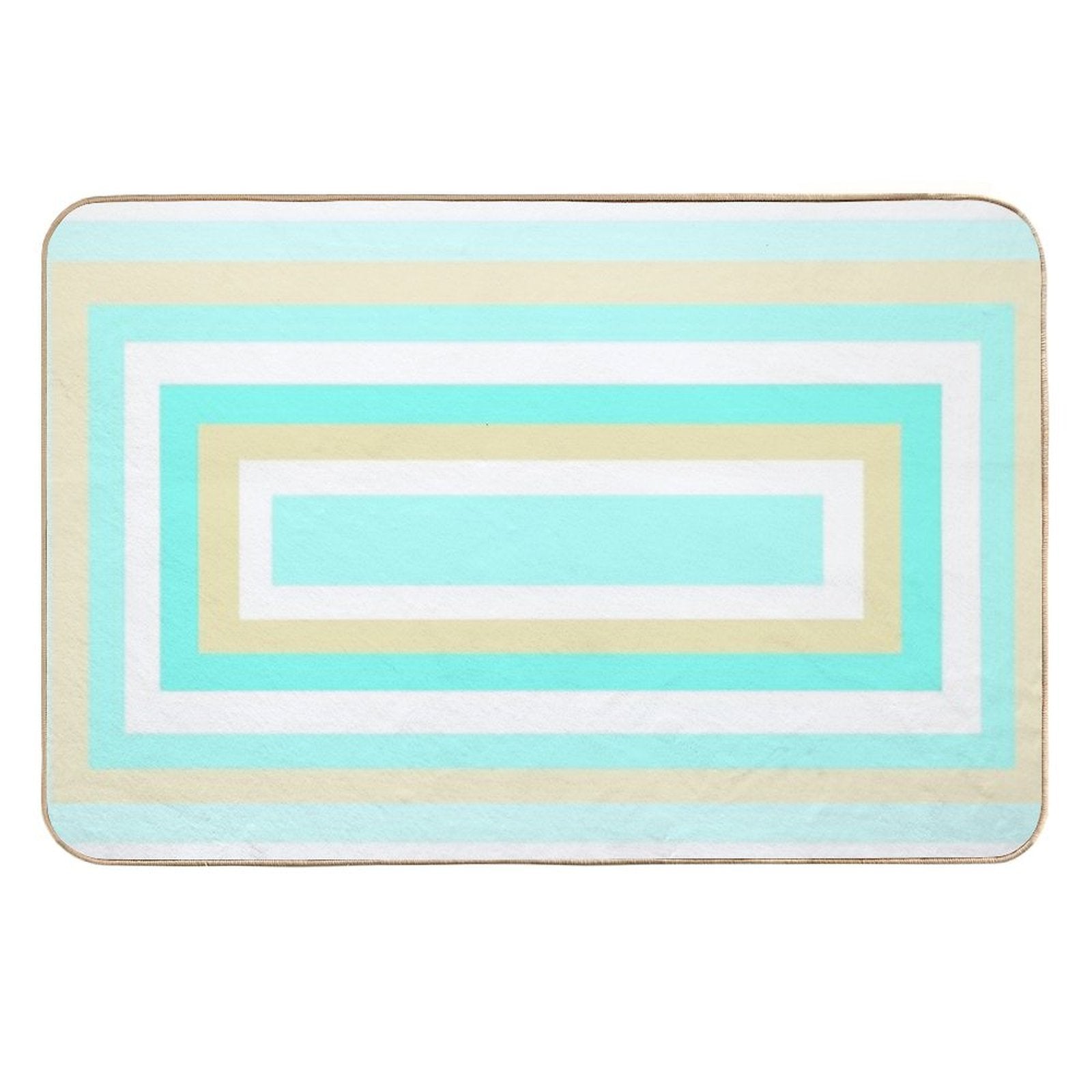 Blue Teal Aqua  Slip-Resistant Bath Mat