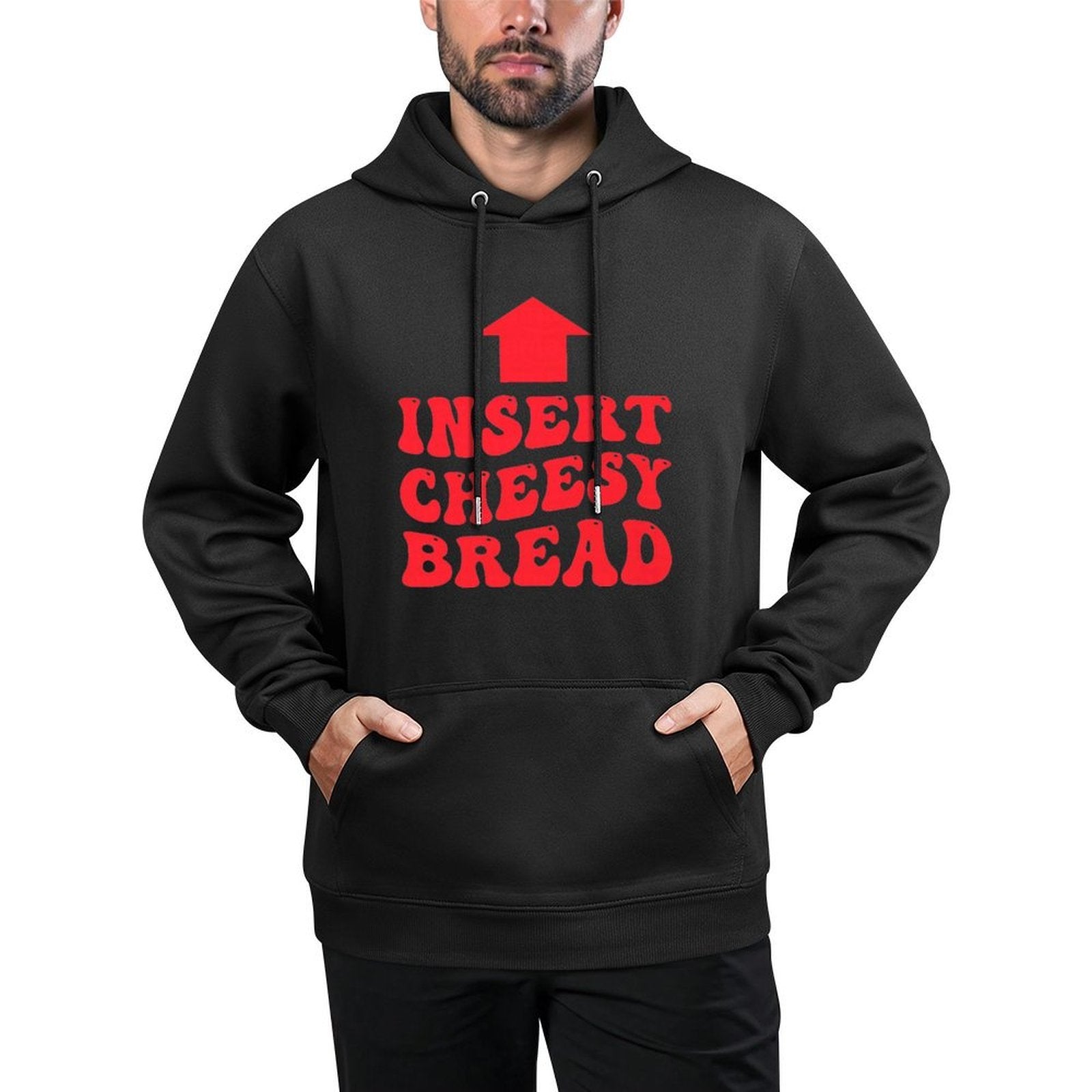 Insert Cheesy Bread Meme Moisture-Wicking Hoodie