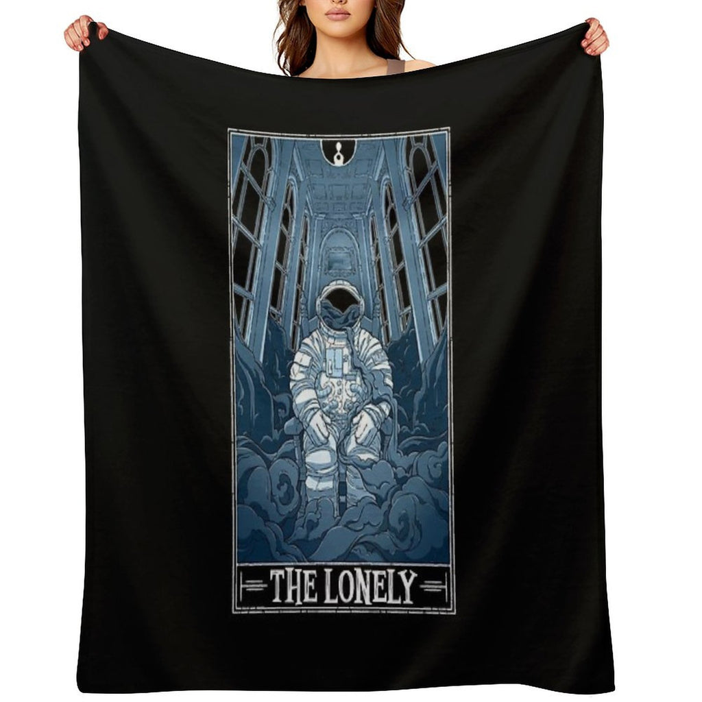 The Lonely Tarotesque - (Dark) Machine-washable Throw Blanket