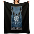 The Lonely Tarotesque - (Dark) Machine-washable Throw Blanket