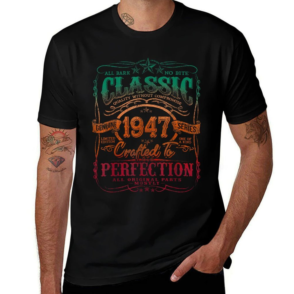 Vintage 1947 Limited Edition 75 Year Old 75th Birthday  Vintage-inspired T-Shirt