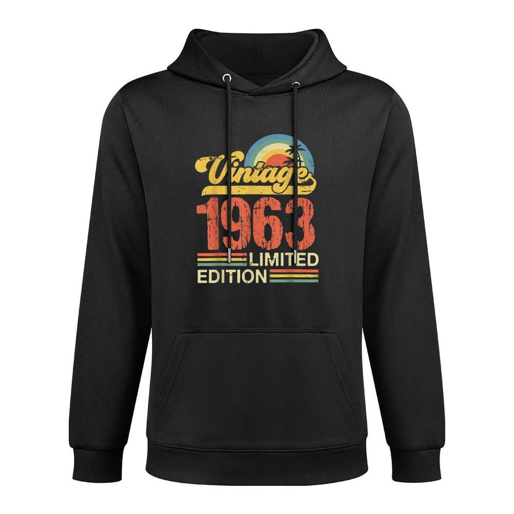 Vintage 1963, 60 Years, Born in 1963, 60th Birthday Versatile Streetwear Hoodie