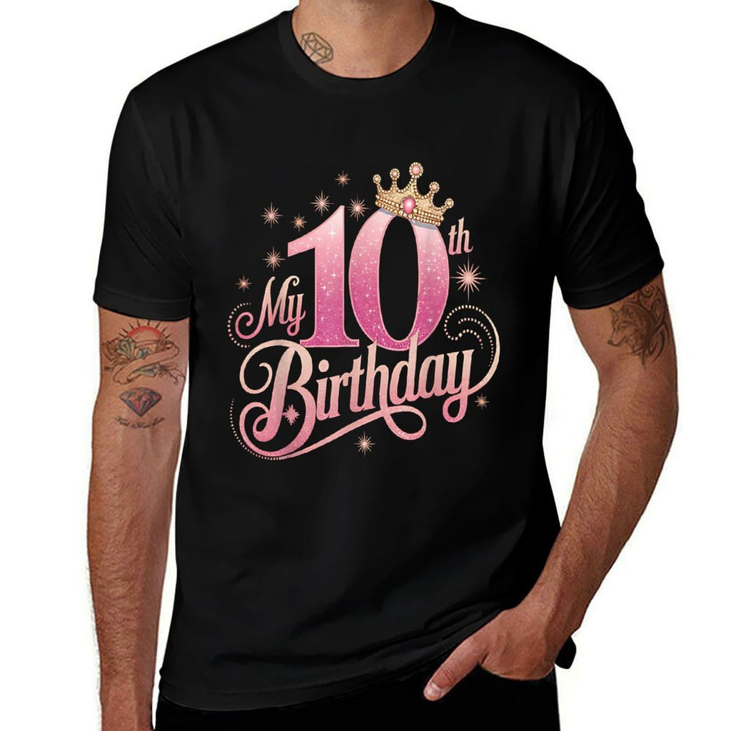 Girls 10th Birthday Shirt for Girls 10 Year Old Birthday  Tagless Design T-Shirt