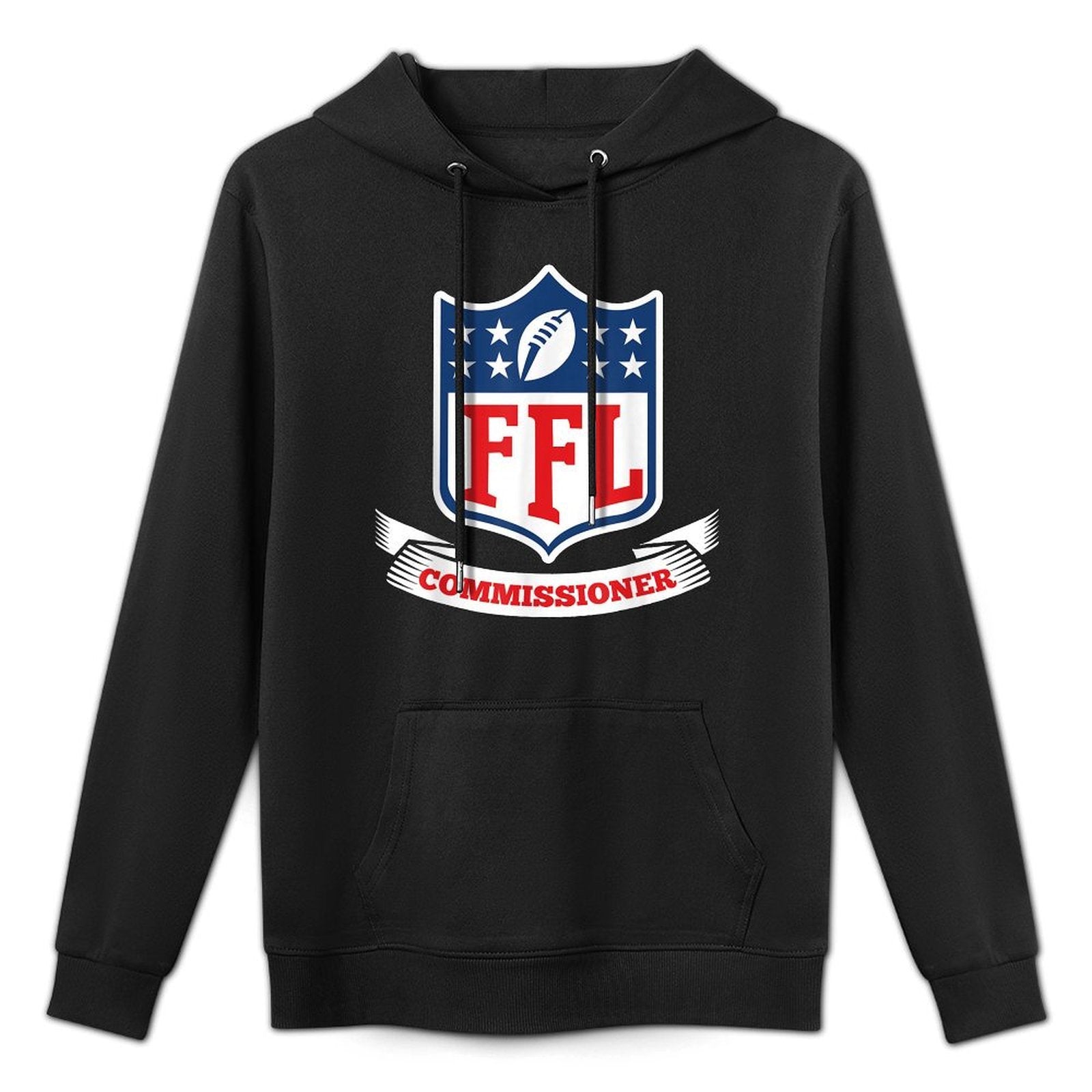 Draft Partys Fantasy Football League Commissioner FFL Commish Customizable Surface Hoodie