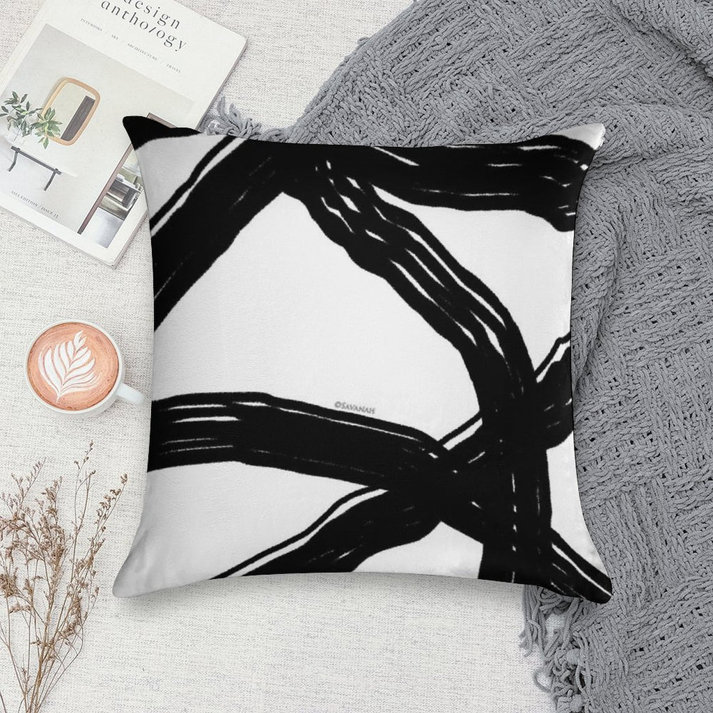 Black And White Soft Ultra-Soft Texture Throw Pillow