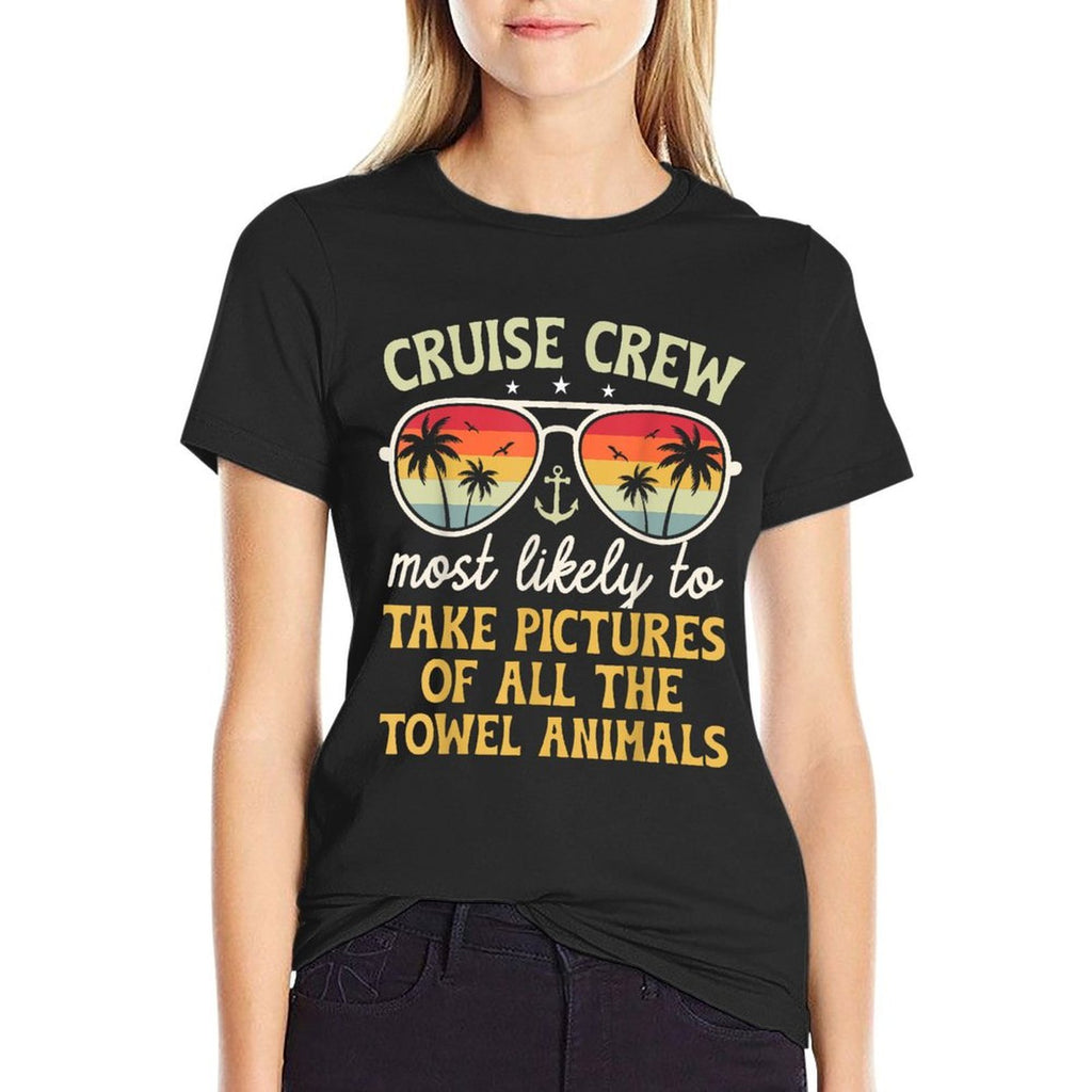 Most Likely To Take Pictures Of Towel Animals Family Cruise  Polyester Blend T-Shirt