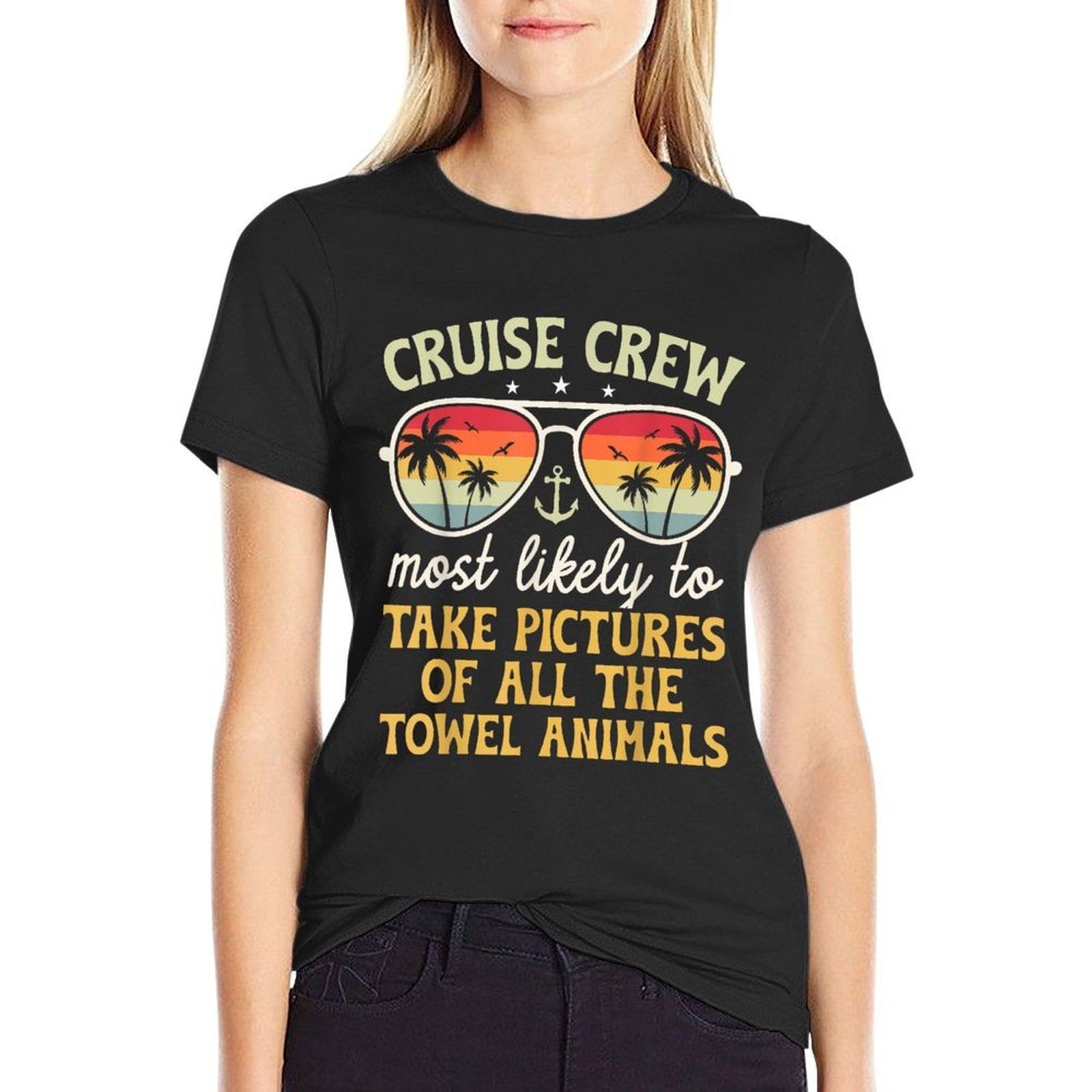 Most Likely To Take Pictures Of Towel Animals Family Cruise  Polyester Blend T-Shirt