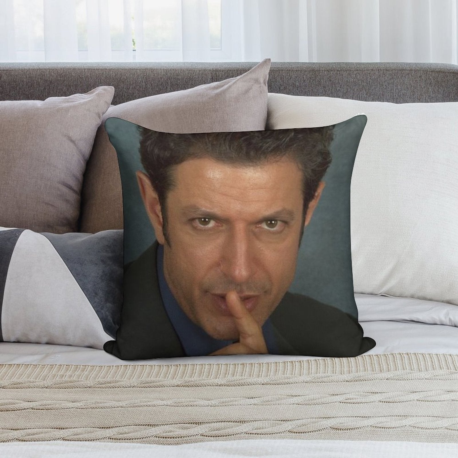 Jeff Goldblum Soft Home Decor Throw Pillow