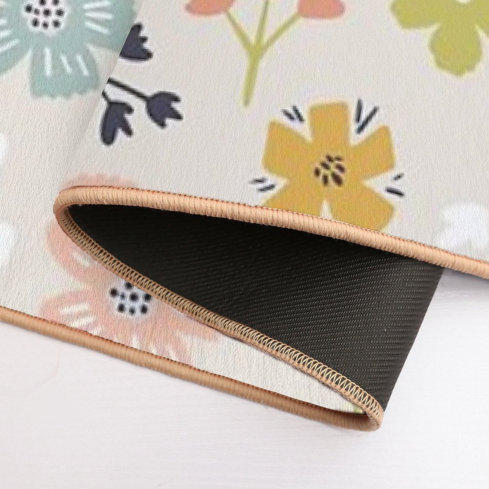 Spring Florals in Pastel Neutrals  Odorless Bath Mat