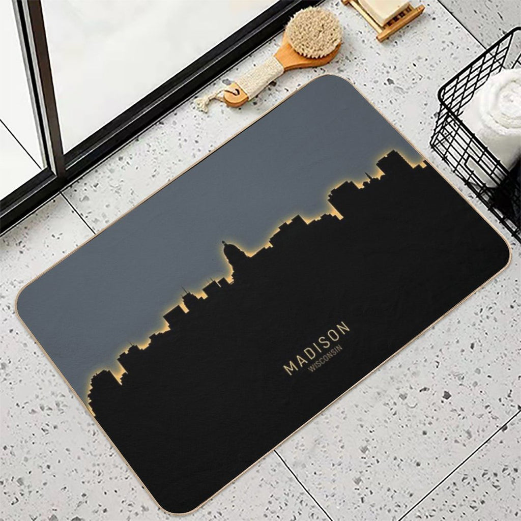 Madison Wisconsin Skyline  Multi-Purpose Bath Mat