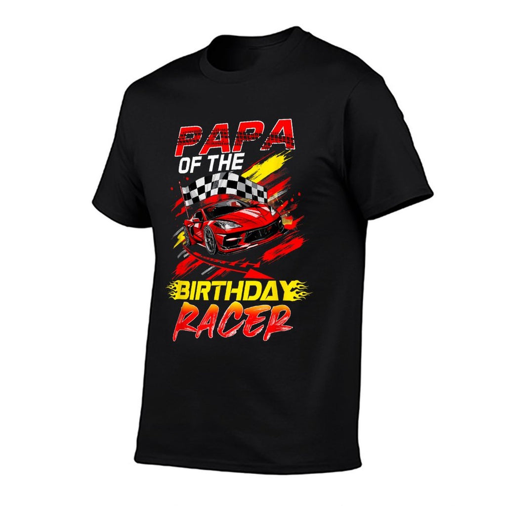 Papa Of The Birthday Racer Race Car Party Family Matching  Stretchy T-Shirt