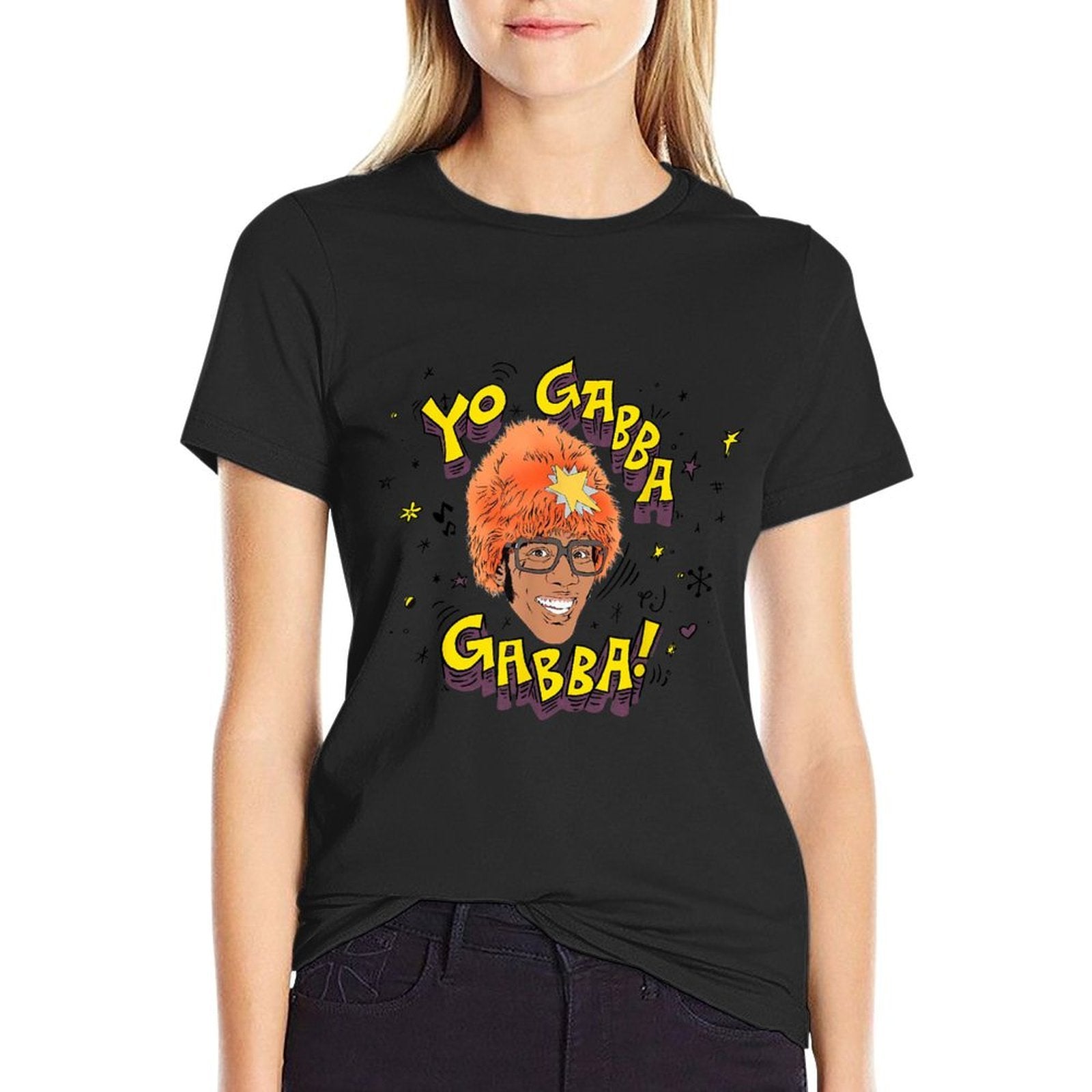 Yo Gabba Gabba! DJ Lance Illustration with Doodles TV Show  Graphic-printed T-Shirt