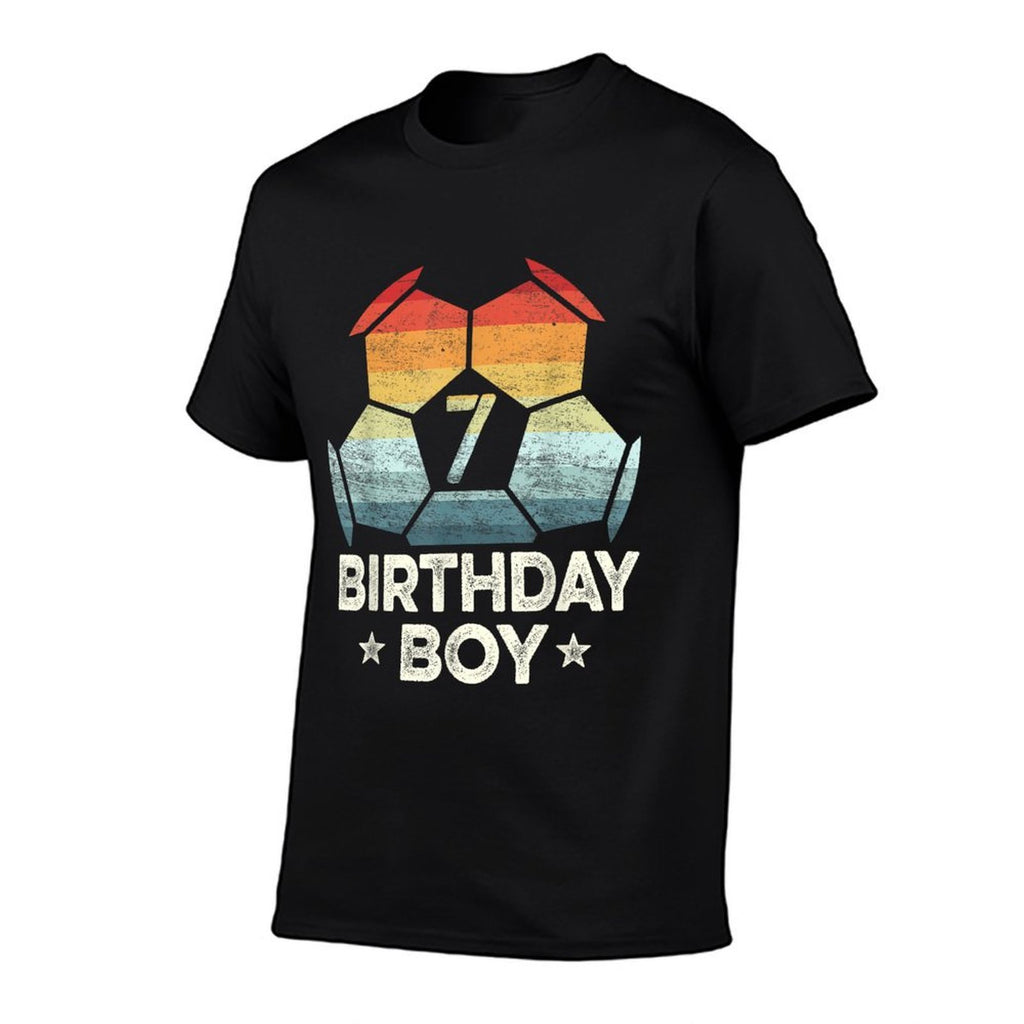 7 Year Old Soccer Player Gifts 7th Birthday Boy Seventh Bday  Soft T-Shirt
